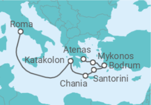 Itinerário do Cruzeiro Grécia, Turquia - Royal Caribbean