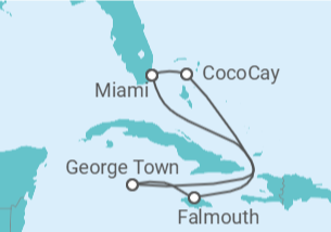 Itinerário do Cruzeiro Ilhas Caimão, Jamaica - Royal Caribbean