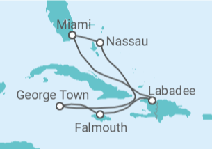 Itinerário do Cruzeiro Bahamas, Ilhas Caimão, Jamaica - Royal Caribbean