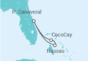Itinerário do Cruzeiro Bahamas - Royal Caribbean