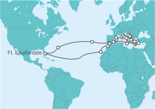 Itinerário do Cruzeiro Volta ao mundo - Princess Cruises