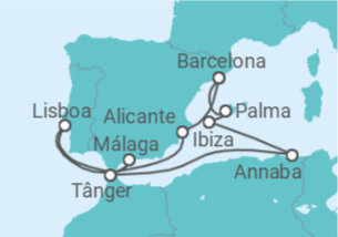 Itinerário do Cruzeiro Espanha, Portugal - Explora Journeys