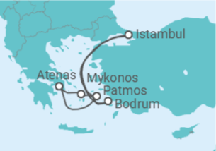 Itinerário do Cruzeiro Grécia, Turquia - Explora Journeys