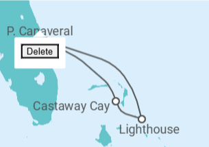 Itinerário do Cruzeiro EUA - Disney Cruise Line