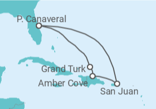 Itinerário do Cruzeiro Bahamas, Porto Rico - Princess Cruises