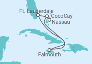 Itinerário do Cruzeiro Bahamas, Jamaica - Royal Caribbean