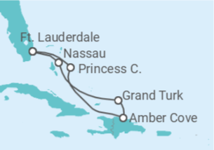 Itinerário do Cruzeiro Bahamas - Princess Cruises