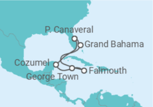 Itinerário do Cruzeiro Jamaica, Ilhas Caimão, México - Royal Caribbean