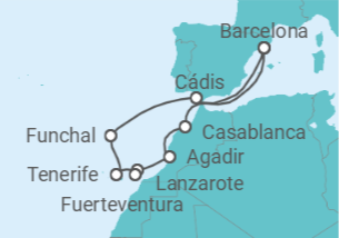 Itinerário do Cruzeiro Ilhas Canárias - Explora Journeys