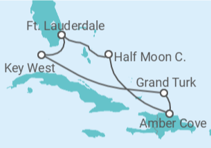 Itinerário do Cruzeiro Bahamas, EUA - Holland America Line