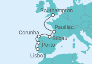 Itinerário do Cruzeiro Portugal, Espanha, França - Explora Journeys