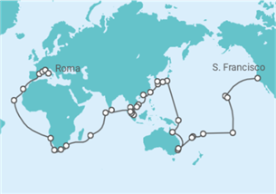 Itinerário do Cruzeiro Volta ao mundo - Costa Cruzeiros
