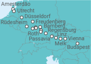 Itinerário do Cruzeiro De Amesterdão a Budapeste (Hungria) - Riverside