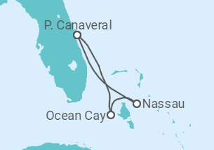 Itinerário do Cruzeiro Estados Unidos da América, Bahamas - TI - MSC Cruzeiros