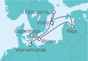 Itinerário do Cruzeiro Alemanha, Letónia, Suécia - com voo - MSC Cruzeiros