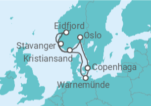 Itinerário do Cruzeiro Alemanha, Noruega - com voo - MSC Cruzeiros