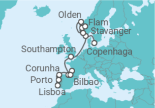 Itinerário do Cruzeiro De Lisboa a Copenhaga - Explora Journeys