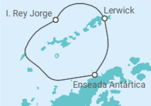 Itinerário do Cruzeiro King George Island to King George Island - Silversea