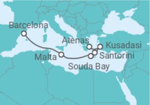 Itinerário do Cruzeiro Malta, Grécia, Turquia - Holland America Line