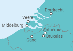 Itinerário do Cruzeiro Bélgica - CroisiEurope