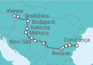 Itinerário do Cruzeiro De Viena (Áustria) a Oltenita (Rumania) - CroisiEurope