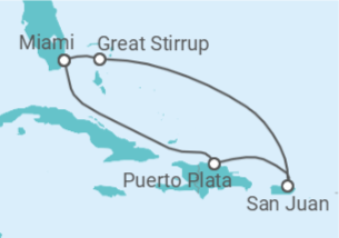 Itinerário do Cruzeiro Porto Rico - NCL Norwegian Cruise Line