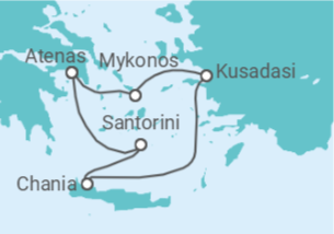 Itinerário do Cruzeiro Grécia, Turquia - Virgin Voyages