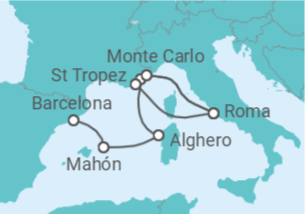Itinerário do Cruzeiro De Barcelona a Civitavecchia (Roma) - Explora Journeys