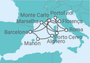 Itinerário do Cruzeiro De Barcelona a Monte Carlo (Mónaco) - Explora Journeys