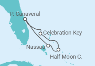 Itinerário do Cruzeiro Bahamas - Carnival Cruise Line