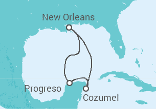 Itinerário do Cruzeiro México - Carnival Cruise Line