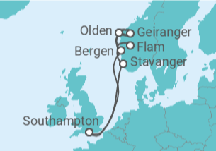 Itinerário do Cruzeiro Noruega - Celebrity Cruises