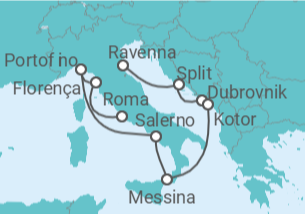 Itinerário do Cruzeiro Croácia, Montenegro, Itália - Celebrity Cruises