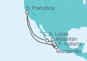 Itinerário do Cruzeiro Alasca - Princess Cruises