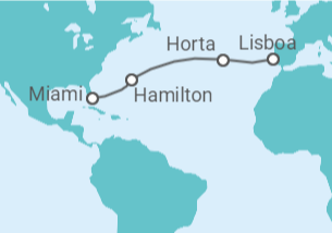 Itinerário do Cruzeiro Portugal, Bermudas - Regent Seven Seas