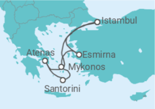 Itinerário do Cruzeiro Turquia, Grécia - Costa Cruzeiros