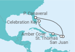 Itinerário do Cruzeiro Ilhas Virgens Americanas, Porto Rico - Carnival Cruise Line