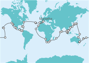 Itinerário do Cruzeiro Volta ao mundo - Costa Cruzeiros