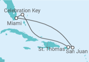 Itinerário do Cruzeiro Ilhas Virgens Americanas, Porto Rico - Carnival Cruise Line