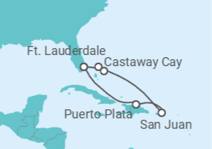 Itinerário do Cruzeiro Porto Rico - Disney Cruise Line