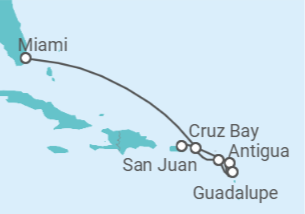 Itinerário do Cruzeiro Antígua E Barbuda, Guadalupe - Explora Journeys