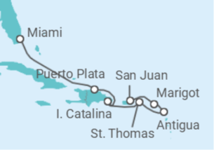 Itinerário do Cruzeiro Ilhas Virgens Americanas, Antígua E Barbuda, Domínica - Explora Journeys