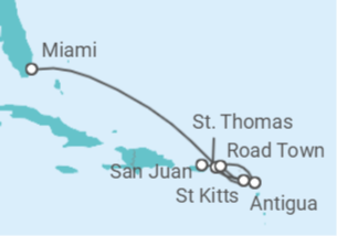 Itinerário do Cruzeiro Ilhas Virgens Americanas, Antígua E Barbuda, Ilhas Virgens Britânicas - Explora Journeys