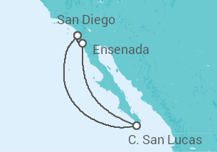 Itinerário do Cruzeiro México - Disney Cruise Line