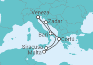 Itinerário do Cruzeiro Grécia, Malta, Itália - Costa Cruzeiros