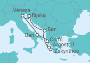 Itinerário do Cruzeiro Grécia, Itália - Costa Cruzeiros