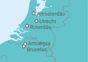 Itinerário do Cruzeiro Bélgica, Holanda - CroisiEurope