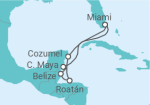 Itinerário do Cruzeiro Belize, Honduras, México - Oceania Cruises