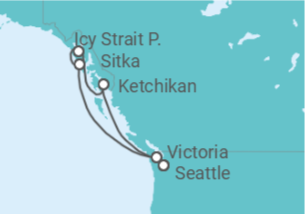 Itinerário do Cruzeiro Alasca - Oceania Cruises