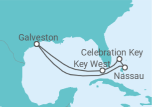 Itinerário do Cruzeiro EUA, Bahamas - Carnival Cruise Line
